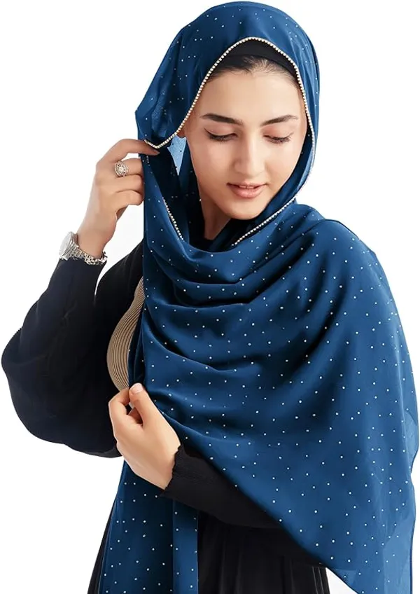 Blue_Premium_Malaysian_Lace_Diamond_Georgette_Hijab_Lace_Hijab_With_Diamond_And_Rhinestone_|_170_Cm_By_80_Cm