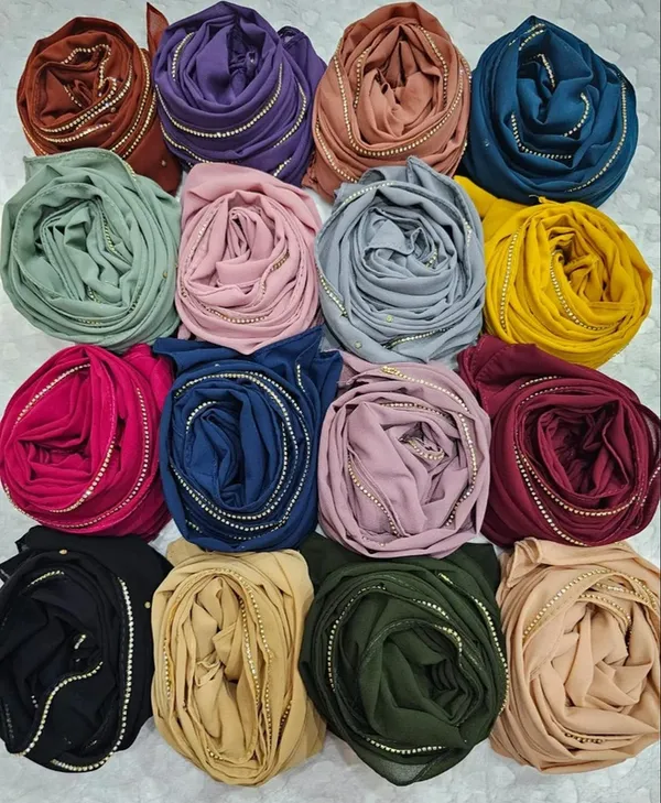 Black_Premium_Malaysian_Lace_Diamond_Georgette_Lace_Hijab_|_170_Cm_By_80_Cm