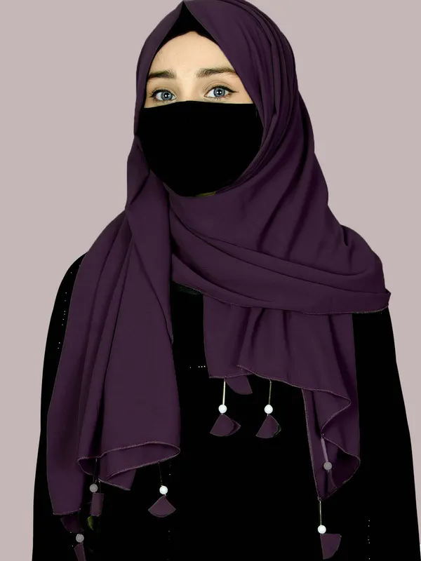 Dark_Purple_Premium_Malaysian_Diamond_Georgette_Heart_Latkan_Hijab_|_170_Cm_By_80_Cm
