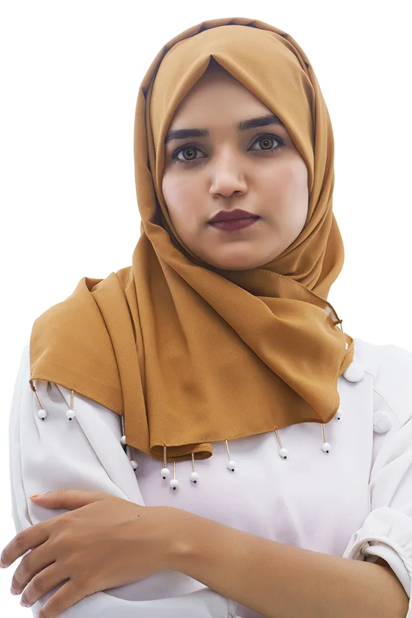Mustard_Premium_Malaysian_Diamond_Pearl_Georgette_/Moti_Latkan_Hijab_|_170_Cm_By_80_Cm