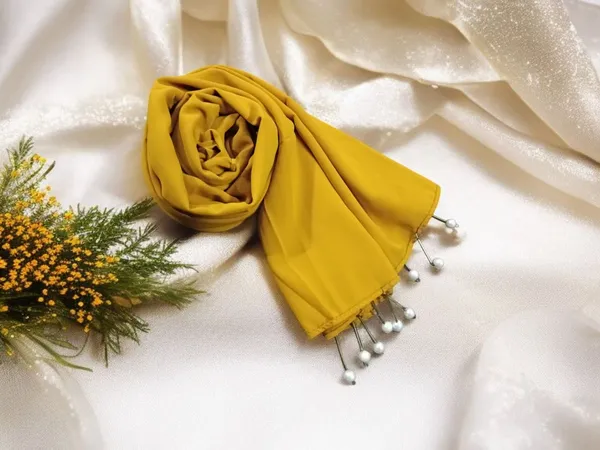 Mustard_Premium_Malaysian_Diamond_Pearl_Georgette_/Moti_Latkan_Hijab_|_170_Cm_By_80_Cm