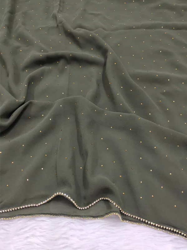 Mehendi_Green_Premium_Malaysian_Lace_Diamond_Georgette_Hijab_Lace_Hijab_With_Diamond_And_Rhinestone_|_170_Cm_By_80_Cm