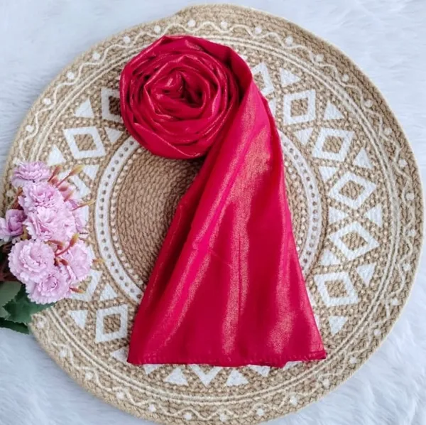 Red_Premium_Malaysian_Plain_Shimmer_Georgette_Shimmer_Hijab_|_170_Cm_By_80_Cm