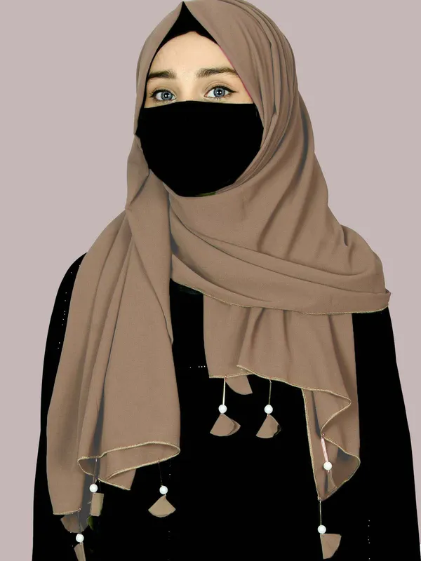 Nude_Brown_Premium_Malaysian_Diamond_Georgette_Heart_Latkan_Hijab_|_170_Cm_By_80_Cm
