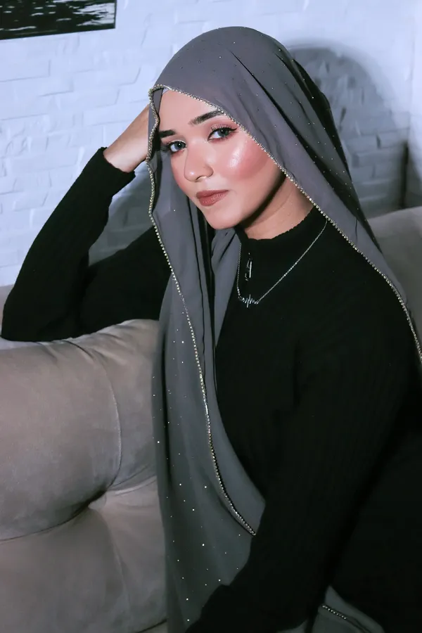 Cement_Grey_Premium_Malaysian_Lace_Diamond_Georgette_Hijab_Lace_Hijab_With_Diamond_And_Rhinestone_|_170_Cm_By_80_Cm