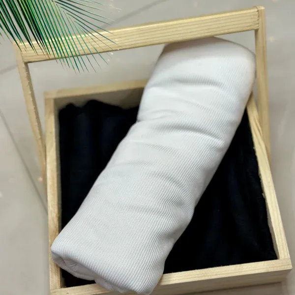 White_Premium_Quality_Bamboo_Ribbed_Jersey_Hijab_|_190Cm_By_80_Cm