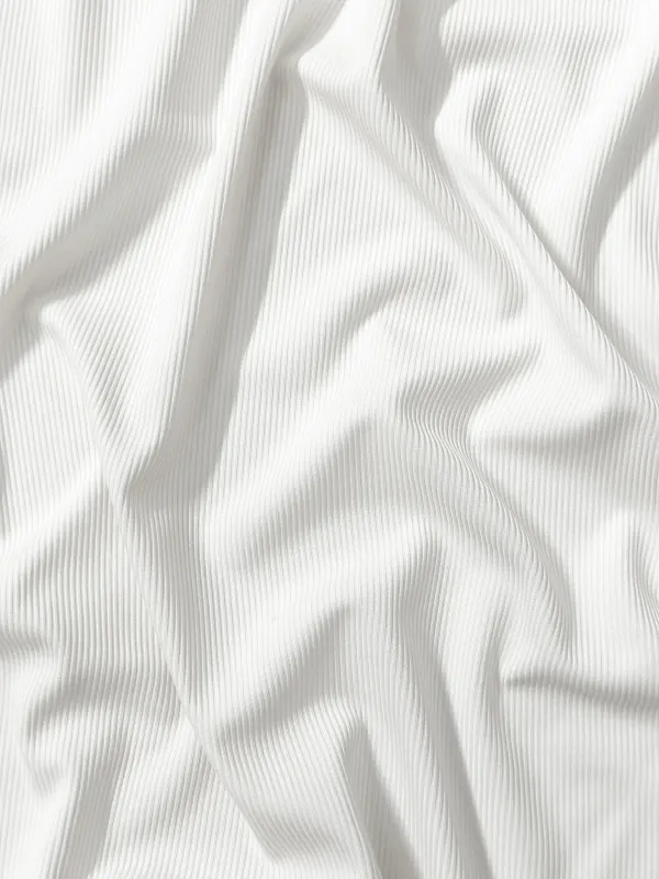 White_Premium_Quality_Bamboo_Ribbed_Jersey_Hijab_|_190Cm_By_80_Cm
