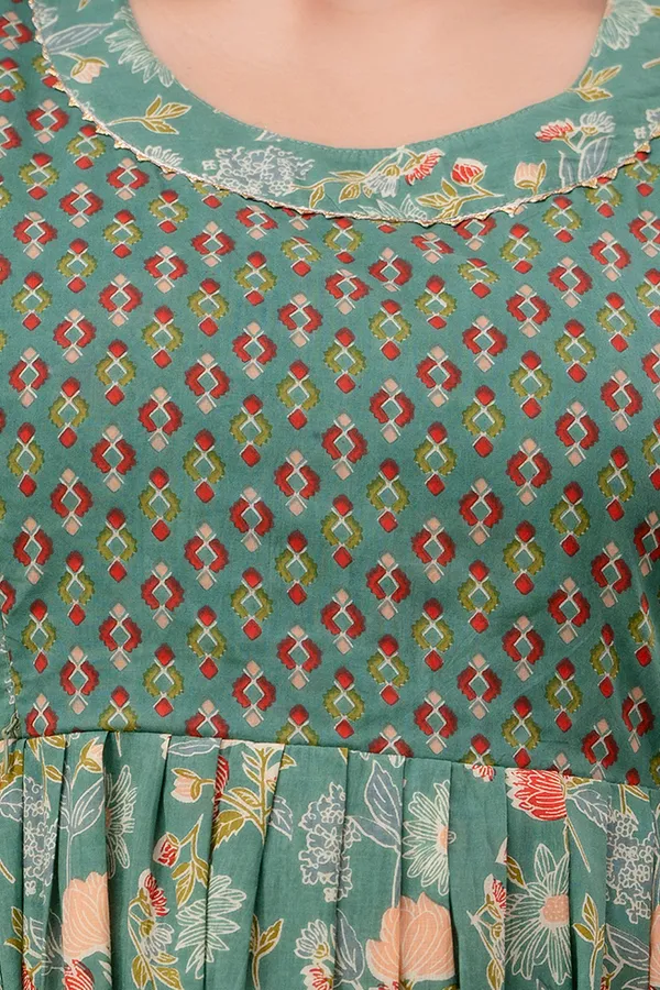 Multicolor_Pure_Cotton_Printed_Maternity_Kurti_|_For_Women