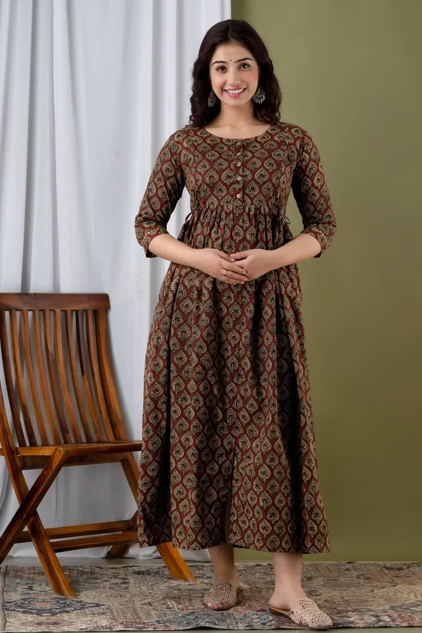 Paan_Pure_Cotton_Printed_Maternity_Kurti_|_For_Women