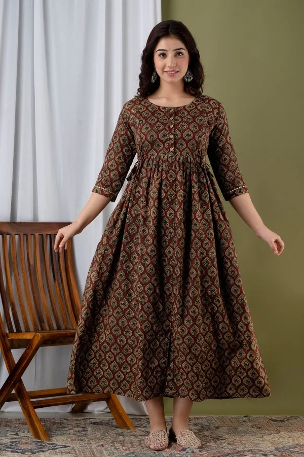 Paan_Pure_Cotton_Printed_Maternity_Kurti_|_For_Women