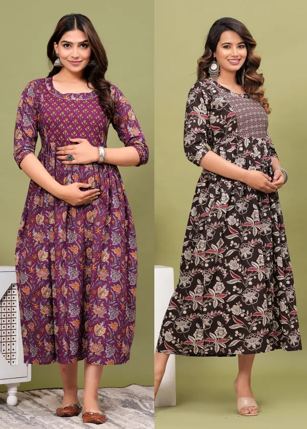 Pack_of_2_Pure_Cotton_Printed_Maternity_Kurti_|_For_Women