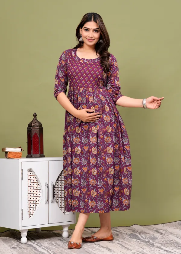 Pack_of_2_Pure_Cotton_Printed_Maternity_Kurti_|_For_Women