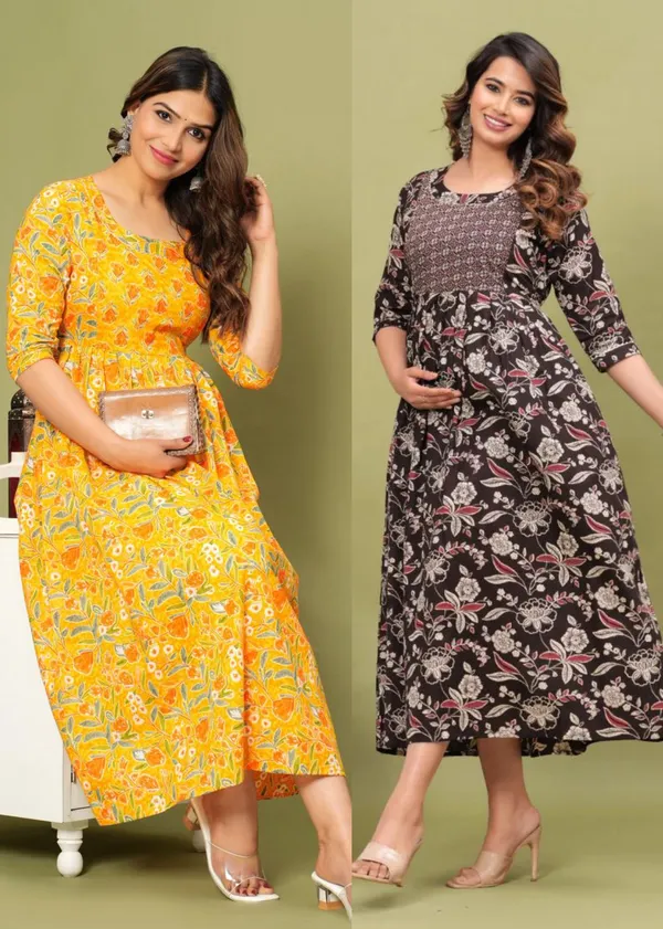 Pack_of_2_Pure_Cotton_Printed_Maternity_Kurti_|_For_Women