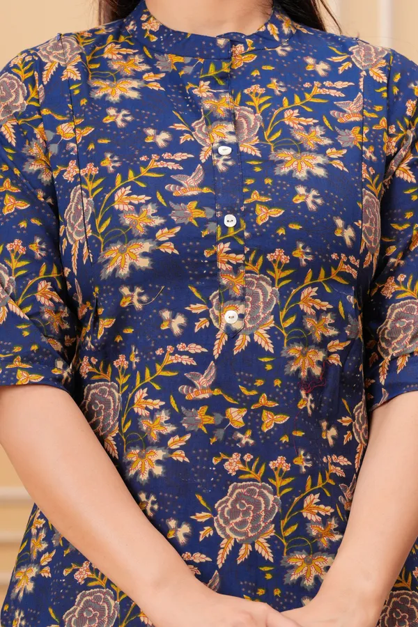 Multicolor_Pure_Cotton_Printed_Maternity_Short_Kurti_with_Pant_Co-Ord_Set_|_For_Women