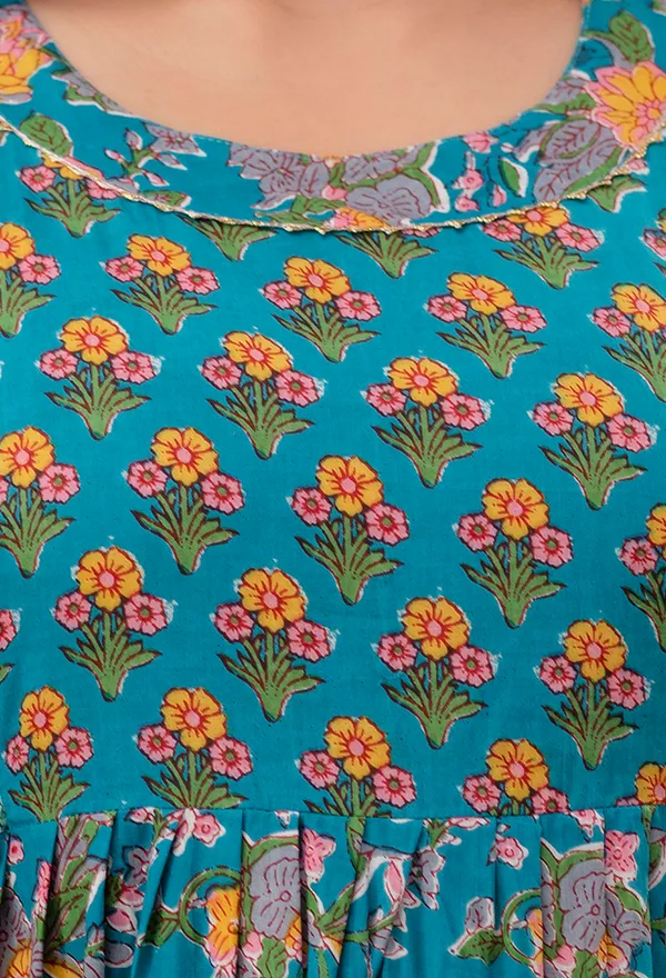 Pack_of_2_Maroon_&_Sky_Blue_Pure_Cotton_Printed_Maternity_Kurti_|_For_Women