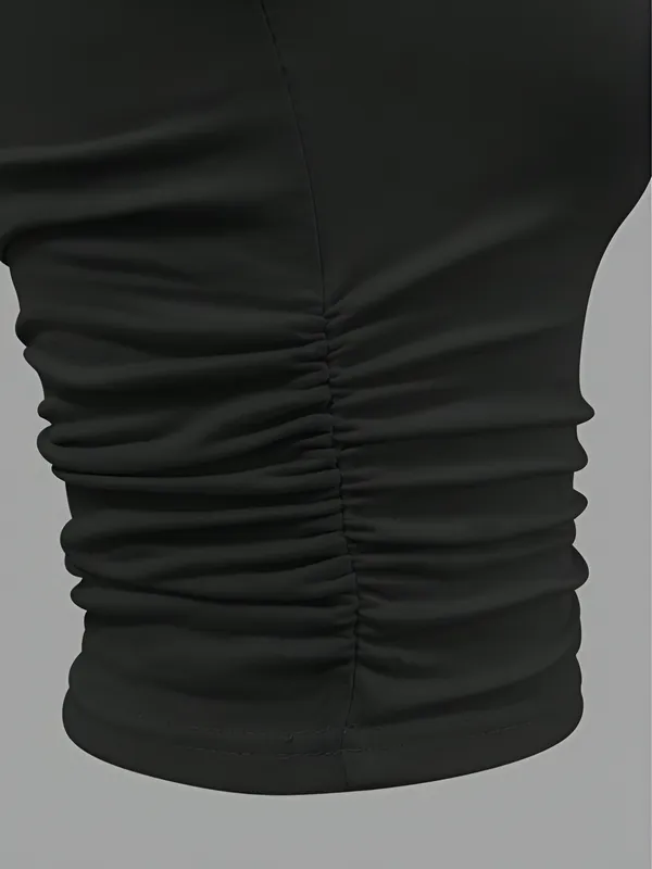Black_One-Shoulder_Cotton_Premium_Lycra_Top_For_Women