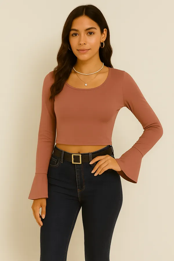 Mauve_Full_Sleeve_Premium_Crop_Top_With_Bell_Sleeves_For_Women