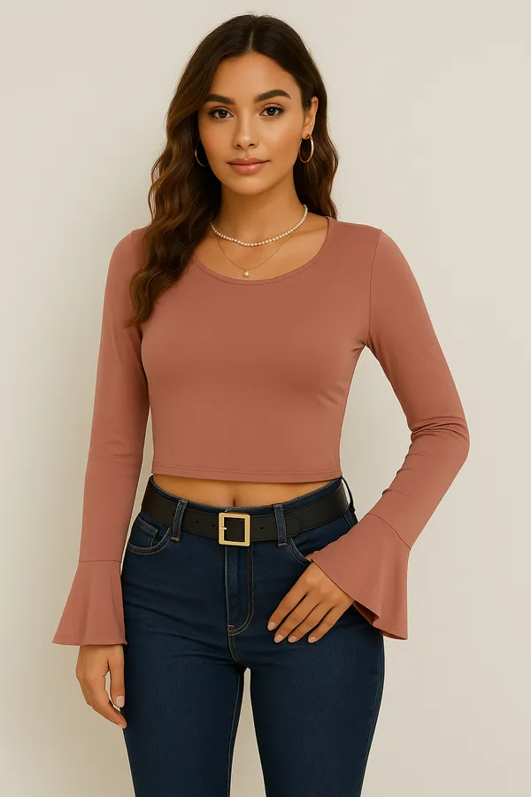 Mauve_Full_Sleeve_Premium_Crop_Top_With_Bell_Sleeves_For_Women