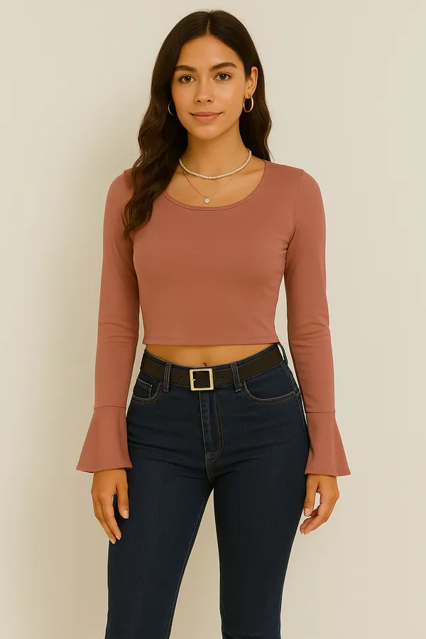 Mauve_Full_Sleeve_Premium_Crop_Top_With_Bell_Sleeves_For_Women