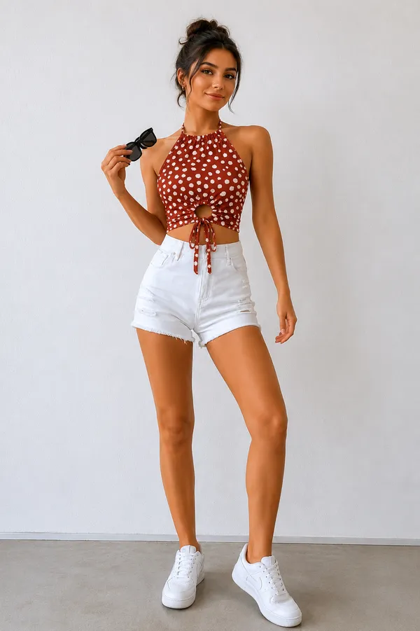 Polka_Dot_Halter_Neck_Crop_Top_with_Ring_Detail