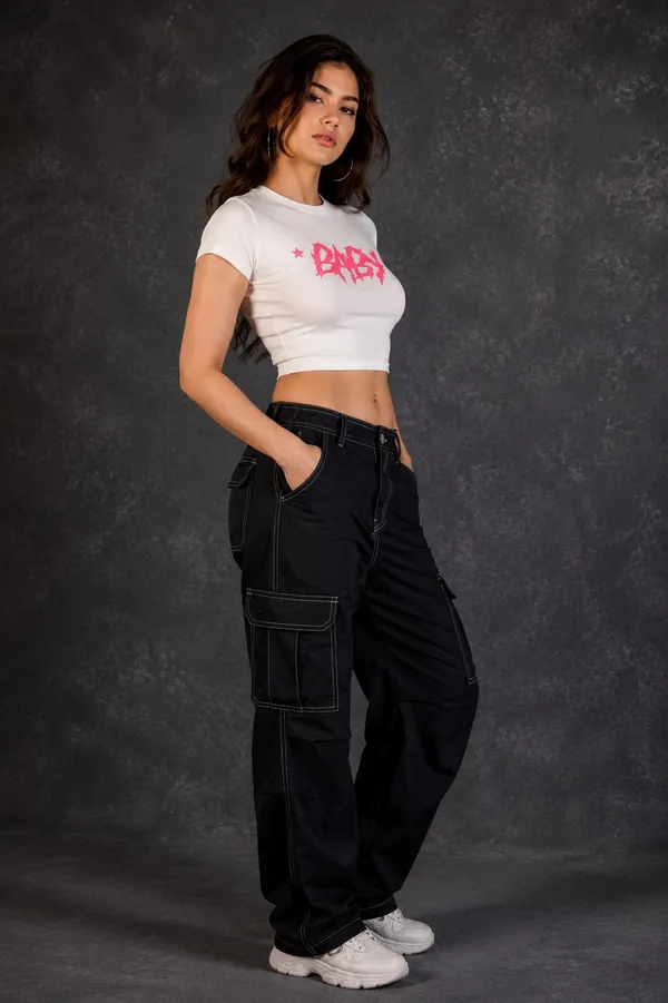 White_Slim_Fit_Crop_Top
