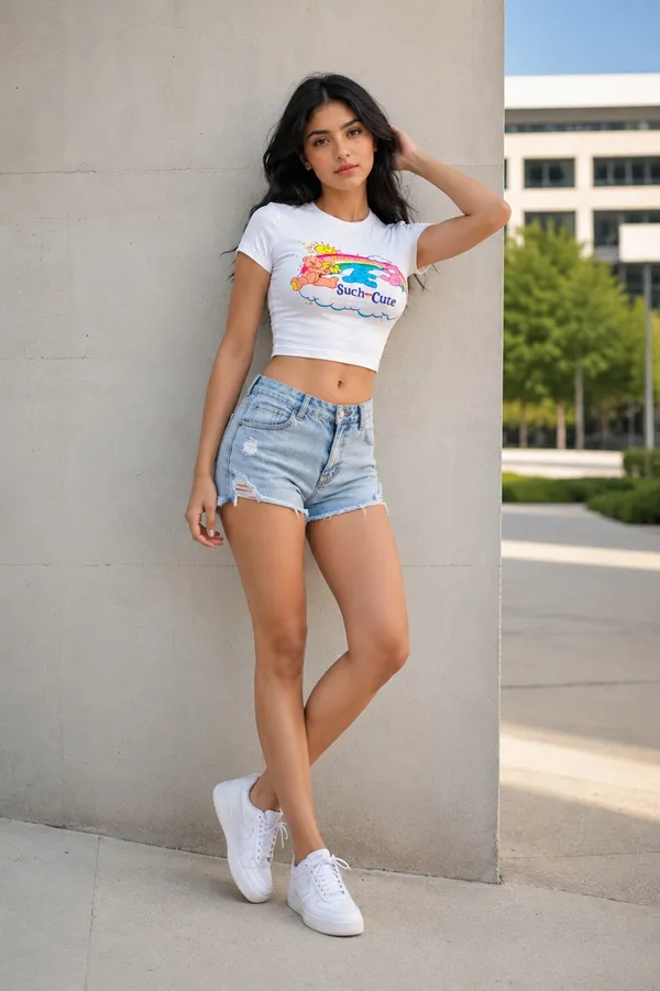 White_Slim_Fit_Crop_Top