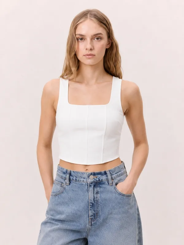 Women_white_square_neck_top