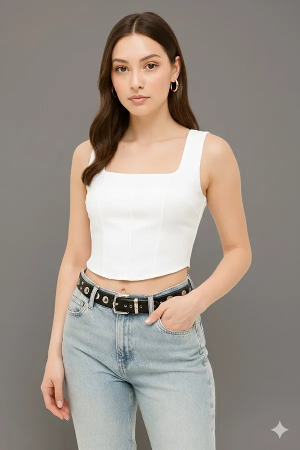 Women_white_square_neck_top