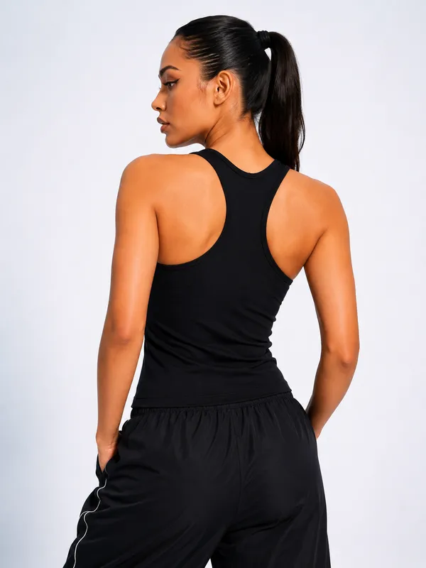 Black_Premium_Nylon_Racerback_Tank_Top_For_Women