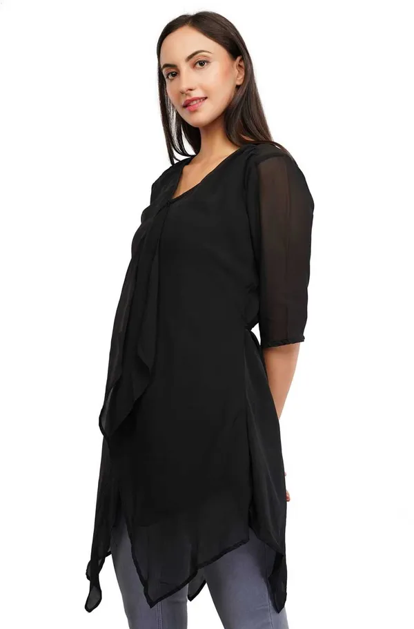 Black_Premium_Georgette_Solid_Tunic_For_Women