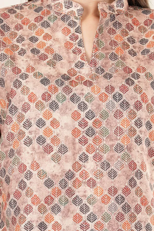 Brown_Premium_Cotton_Blend_Printed_Co-Ords_For_Women