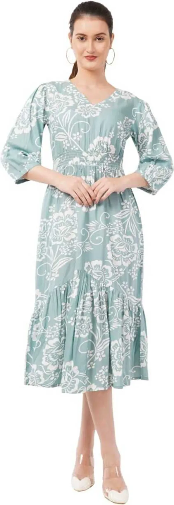 Green_Premium_Viscose_Rayon_Floral_Print_Fit_And_Flare_Dress_For_Women