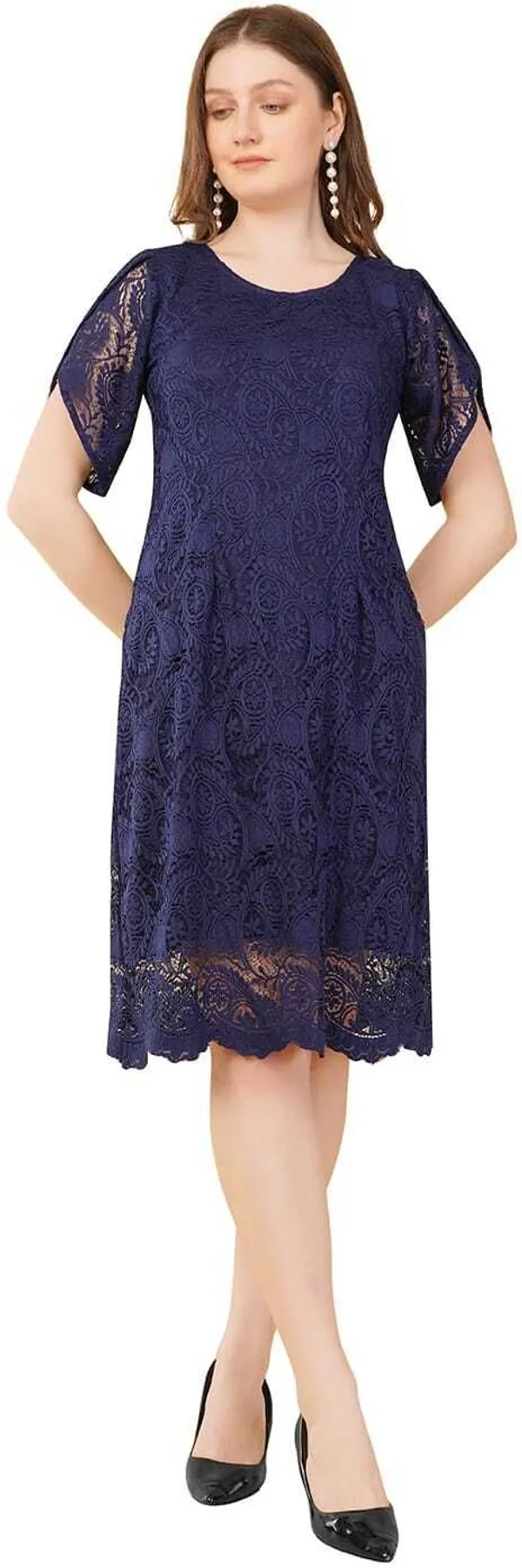 Blue_Premium_Polyester_Floral_Print_Fit_And_Flare_Dress_For_Women