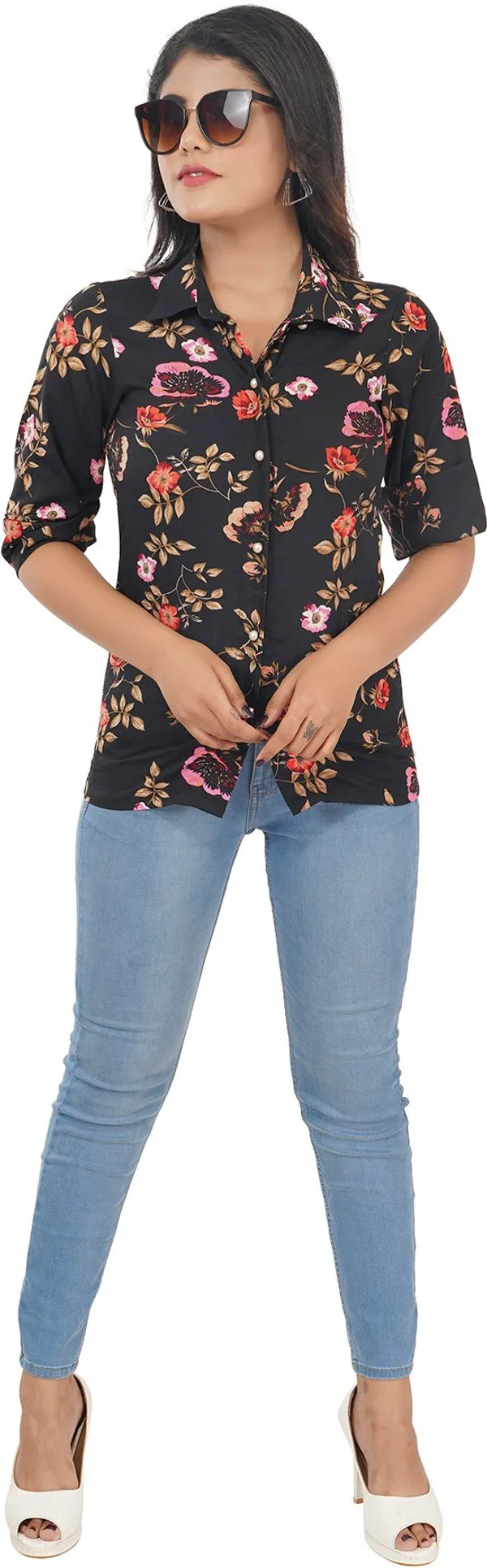 Black_Premium_Crepe_Printed_Shirt_For_Women
