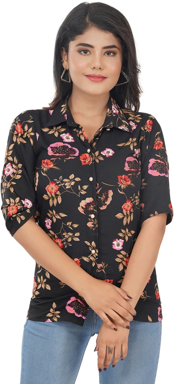 Black_Premium_Crepe_Printed_Shirt_For_Women