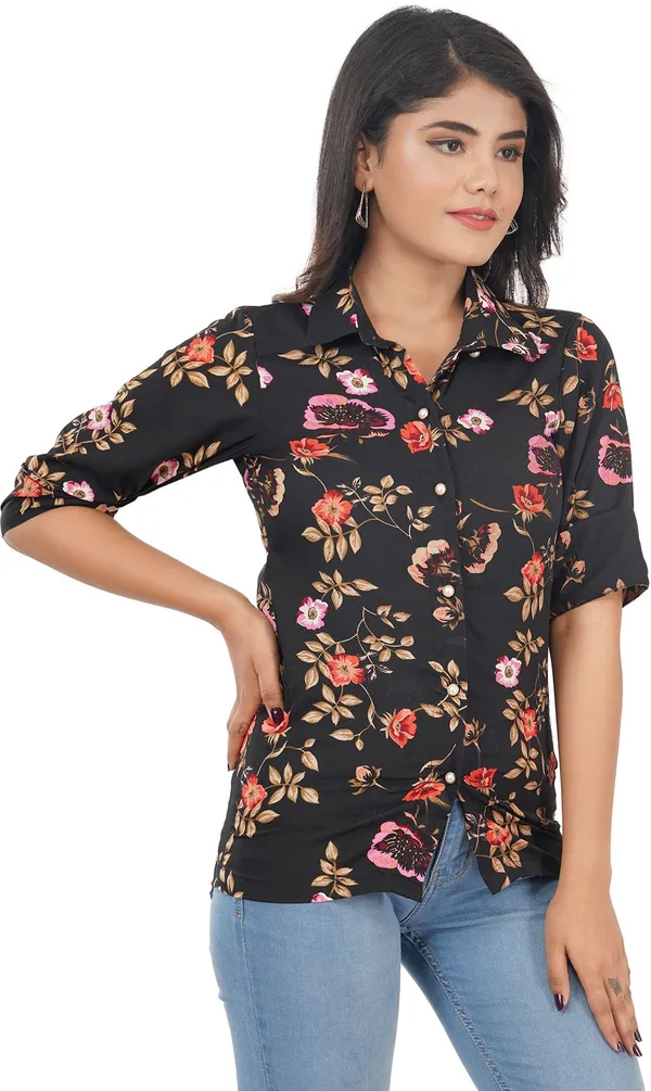 Black_Premium_Crepe_Printed_Shirt_For_Women