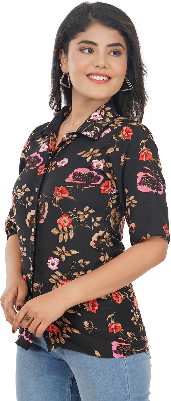Black_Premium_Crepe_Printed_Shirt_For_Women