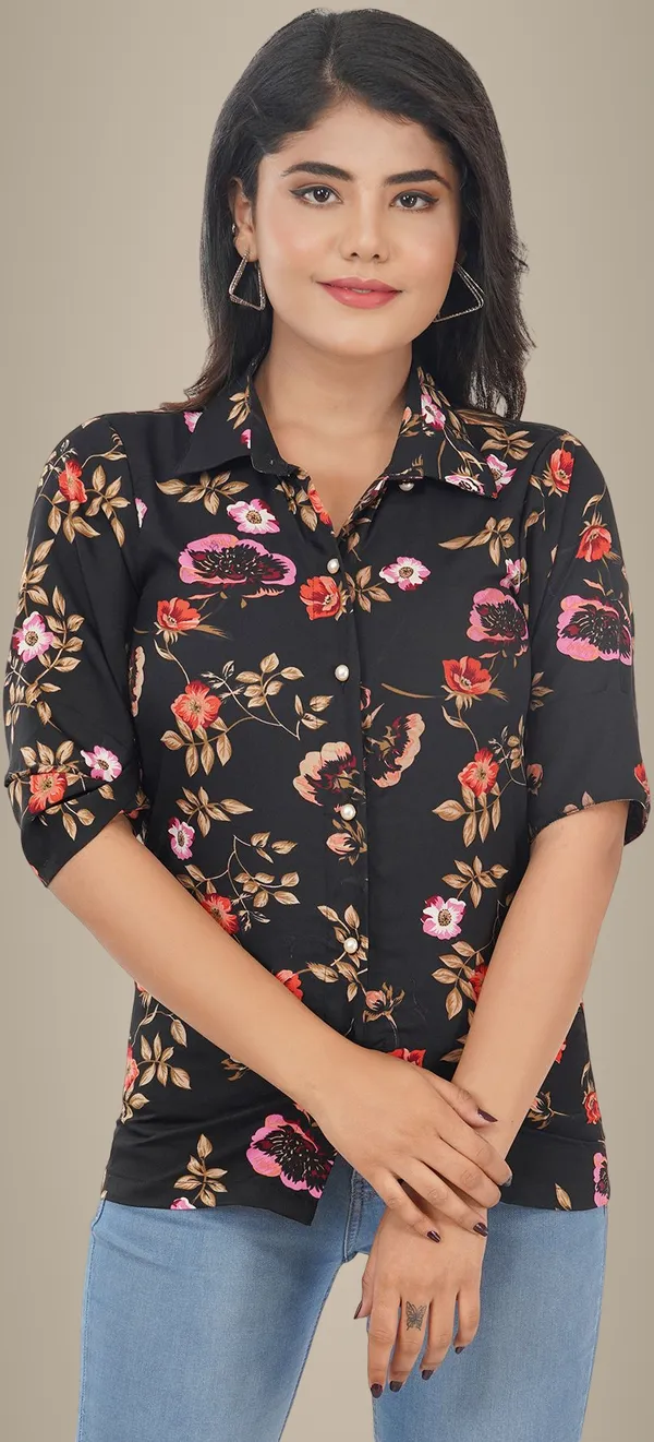 Black_Premium_Crepe_Printed_Shirt_For_Women