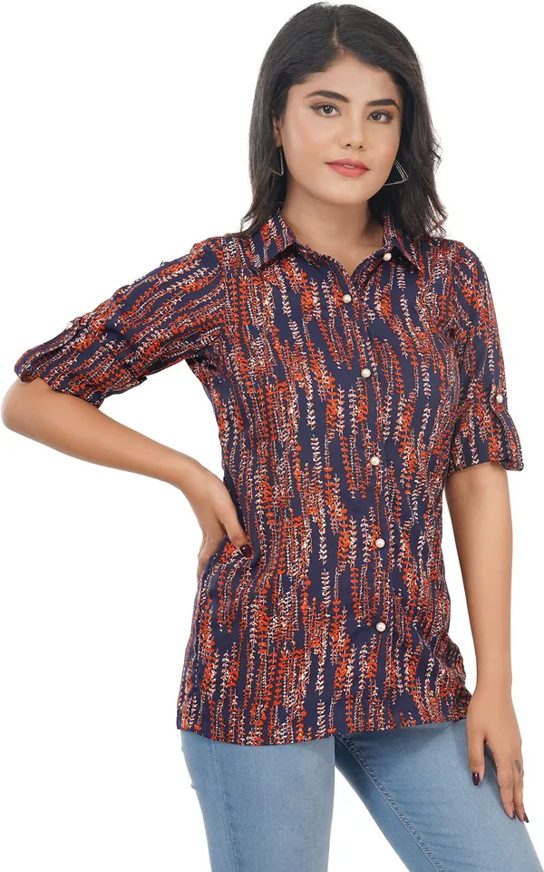 Multicolor_Premium_Crepe_Printed_Shirt_For_Women