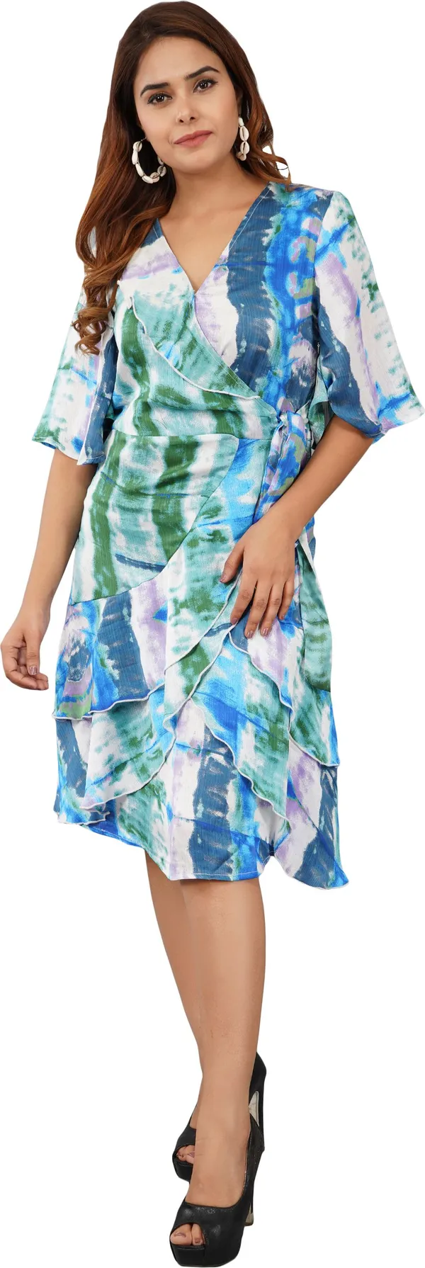 Blue_Premium_Satin_Printed_Wrap_Dress_For_Women