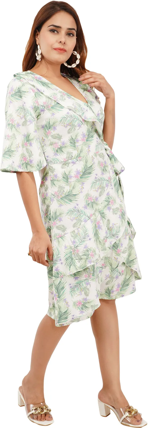 Multicolor_Premium_Crepe_Solid_Layered_Dress_For_Women