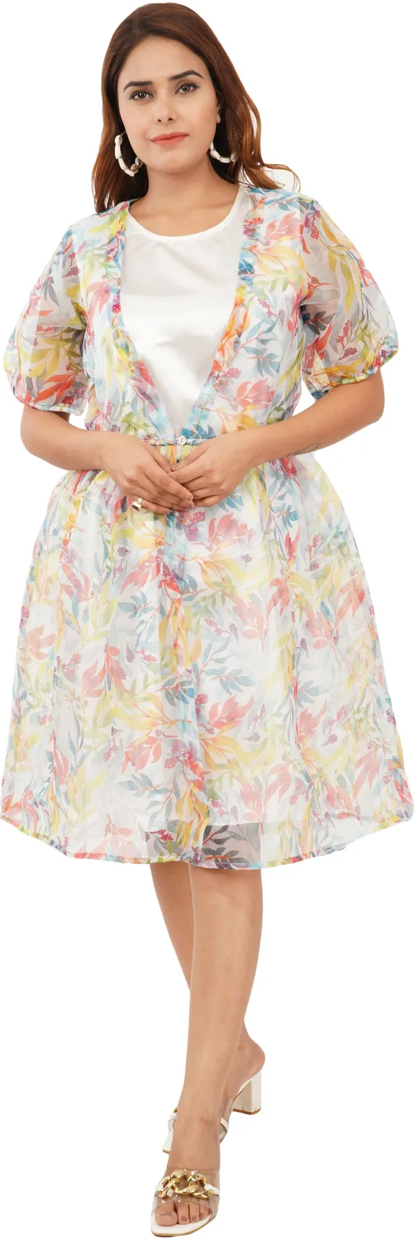 Multicolor_Premium_Satin_Solid_A-Line_Dress_For_Women