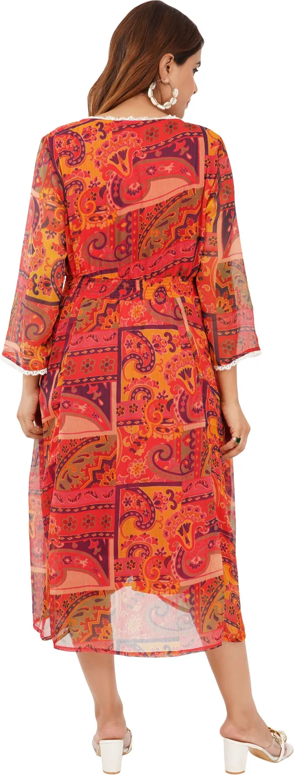 Orange_Premium_Chiffon_Printed_Fit_And_Flare_Dress_For_Women