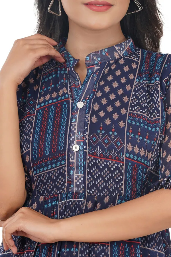 Blue_Premium_Georgette_Printed_Fit_And_Flare_Dress_For_Women