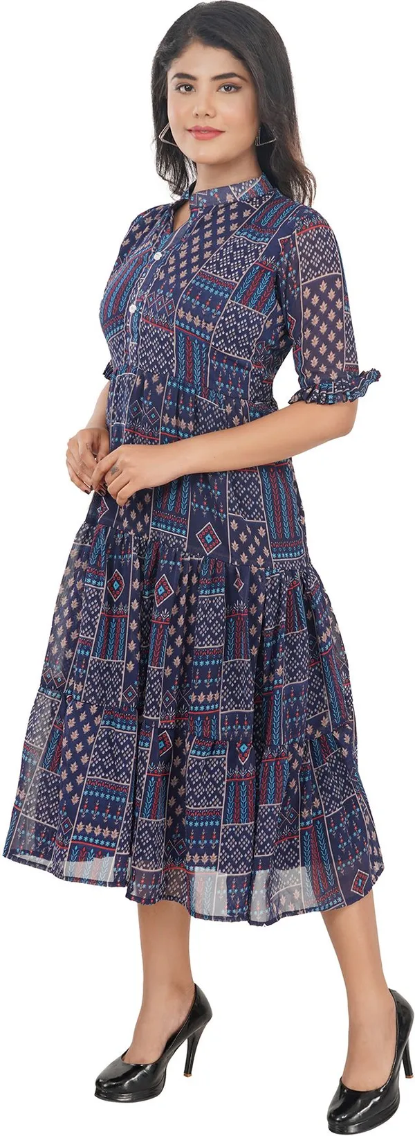 Blue_Premium_Georgette_Printed_Fit_And_Flare_Dress_For_Women