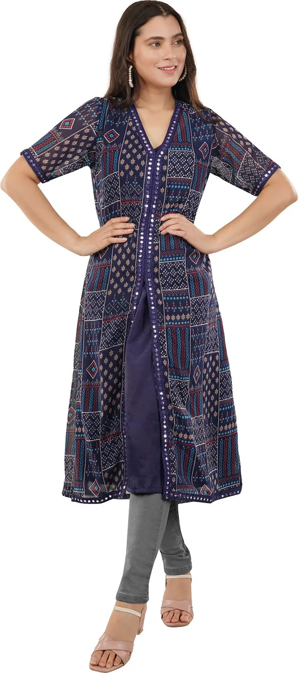 Blue_Premium_Georgette_Printed_Kurta_For_Women
