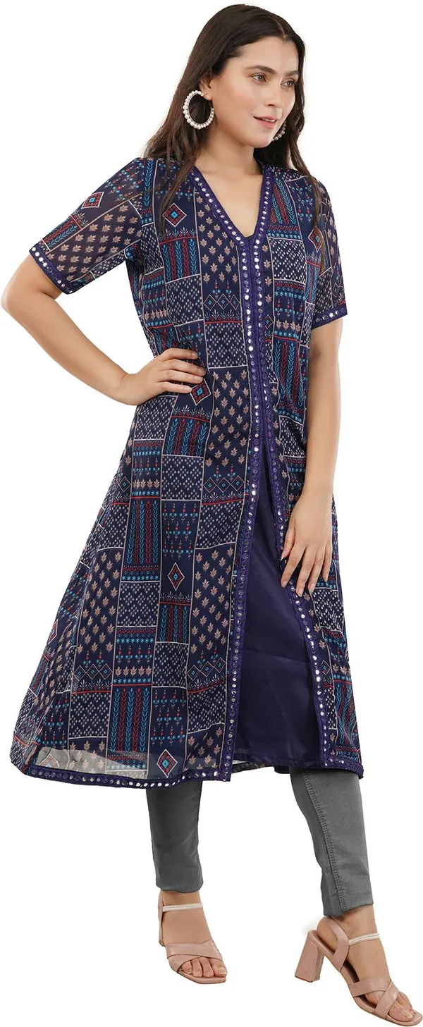 Blue_Premium_Georgette_Printed_Kurta_For_Women