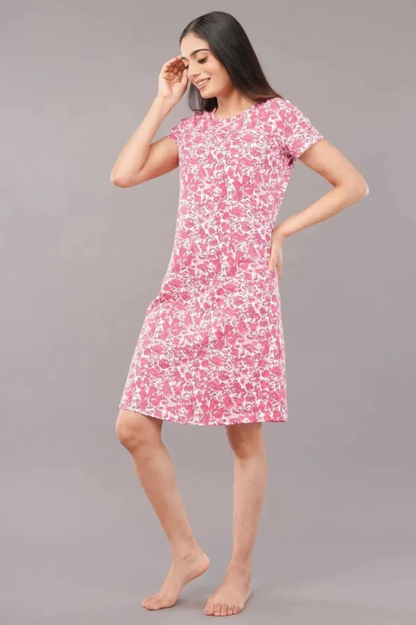 Pink_Premium_Cotton_Floral_Nightdress_For_Women