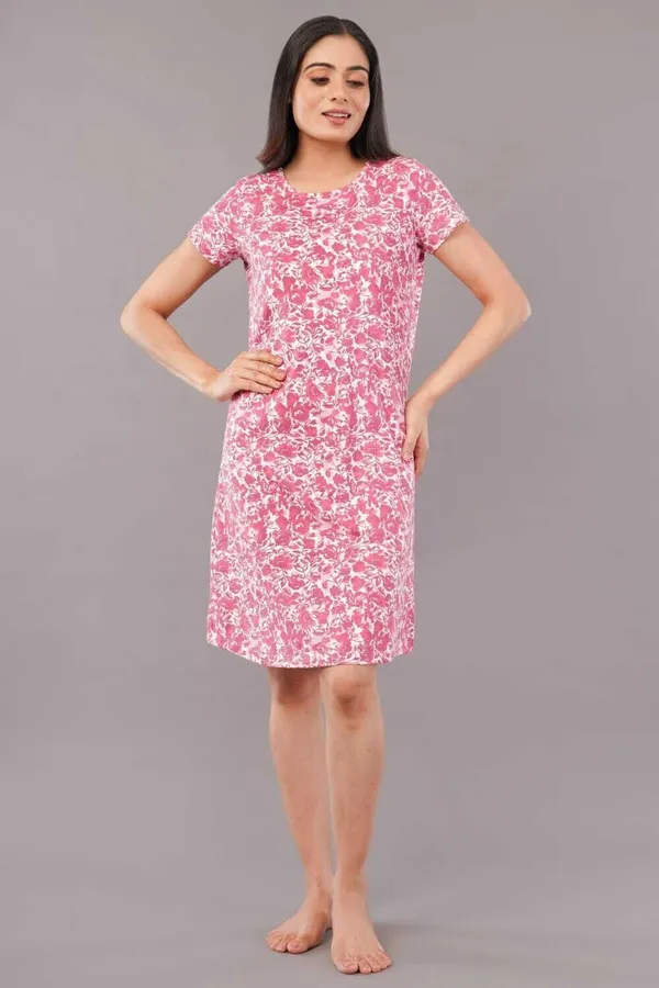 Pink_Premium_Cotton_Floral_Nightdress_For_Women