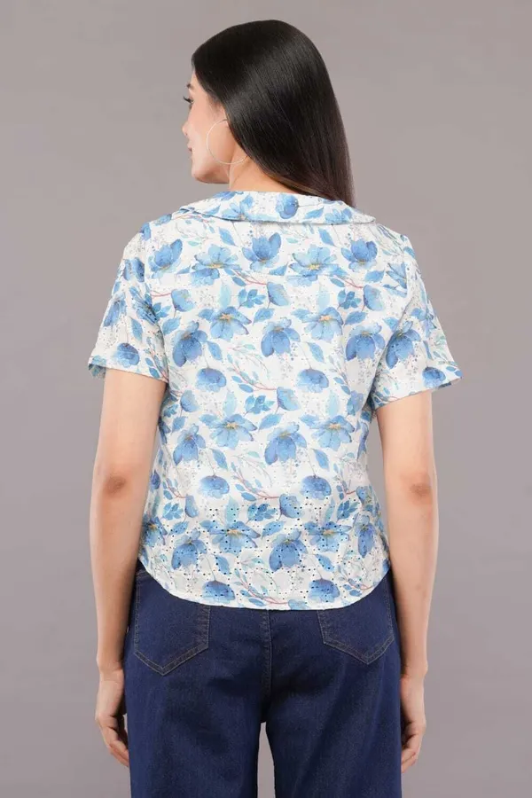 Light_Blue_&_White_Premium_Cotton_Blend_Printed_Crop_Top_For_Women